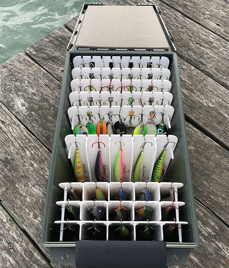 SpoonCrank Box  - Fishing Tackle box to hold all your Spoon and Crank lures - Spoon Tackle Box - CrankBait Tackle Box - Stick Bait Tackle Box